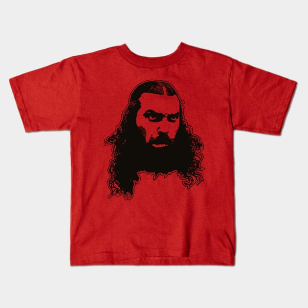 Bruiser Brody (negative space) Kids T-Shirt by BludBros